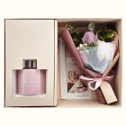 Rózsacsokor doboz illatosítóval, rózsaszín