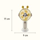 Mini hordozható kézi ventilátor figurás, fehér