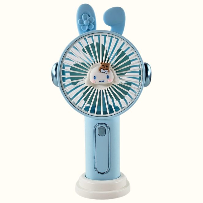 Mini hordozható kézi ventilátor figurás, kék