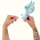 Mini hordozható kézi ventilátor figurás, kék