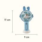 Mini hordozható kézi ventilátor figurás, kék