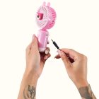 Mini hordozható kézi ventilátor macis, pink