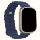 Apple Watch óraszíj szilikon /42/44/45/49 mm, sötétkék