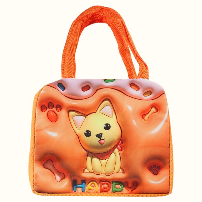 3D hatású gyerek táska cica, narancssárga