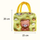 3D hatású gyerek táska maci, sárga