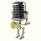 Sárga gitáros mikrofon lámpa, ezüst