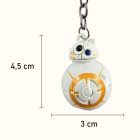 BB-8 kicsi kulcstartó, fehér